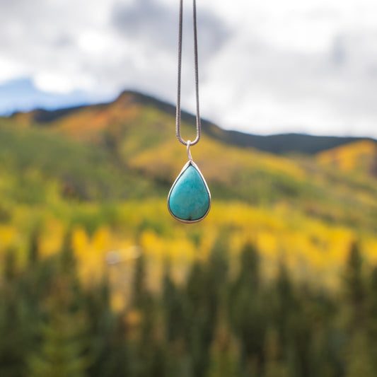 teardrop turquoise necklace