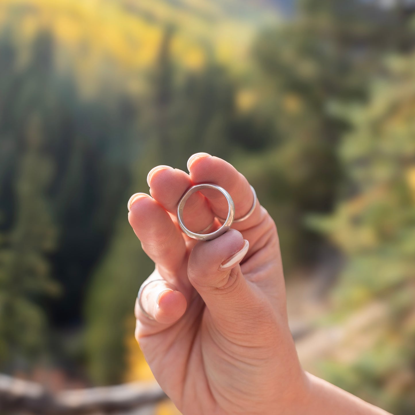 thick silver stacker