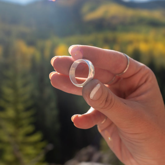 thick silver stacker