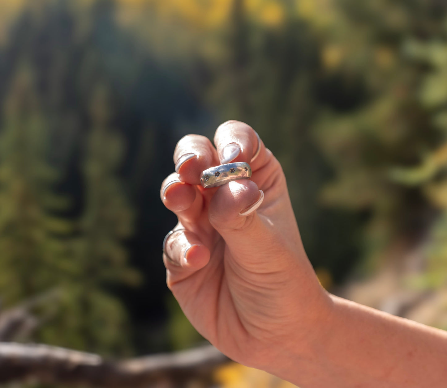 thick silver stacker